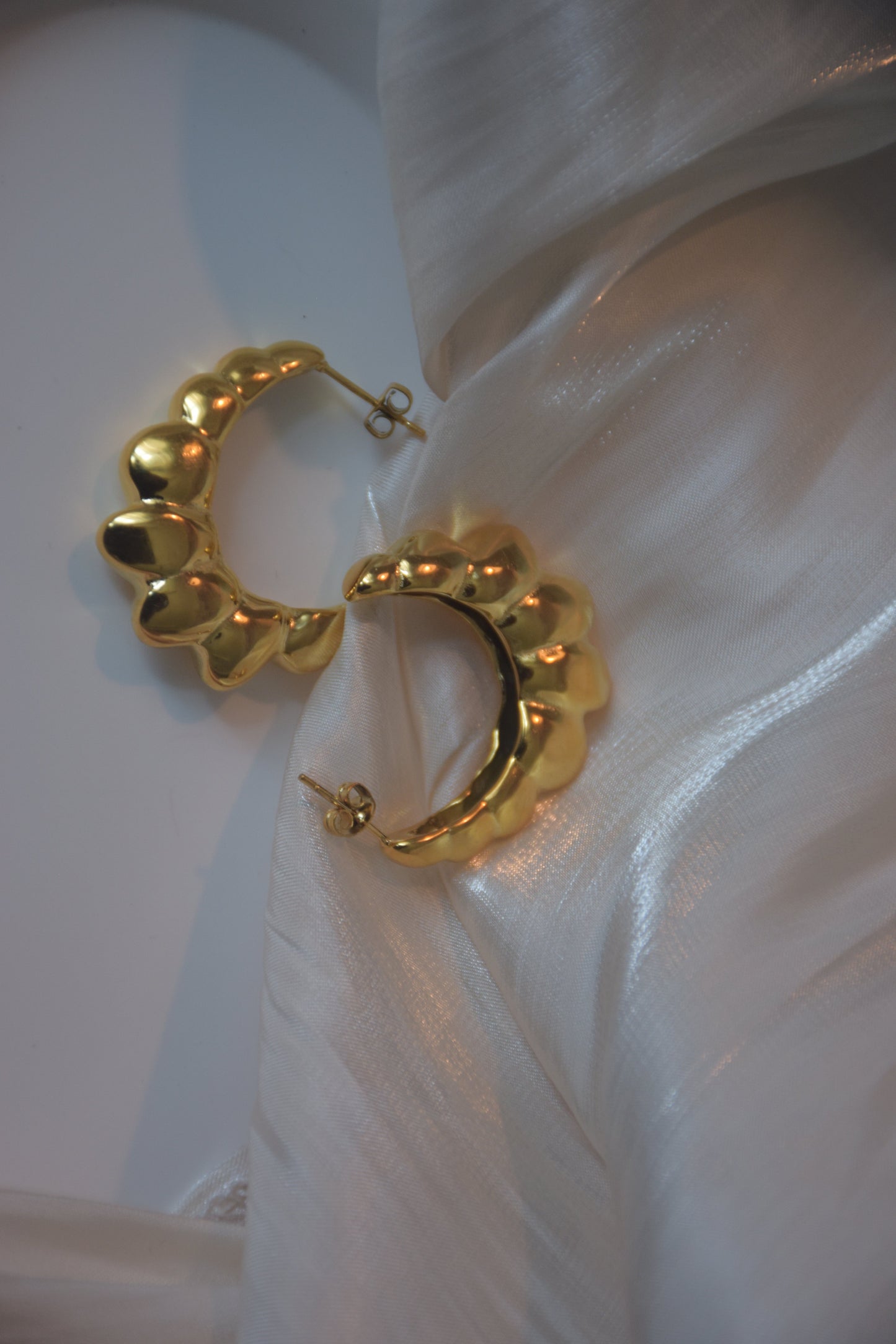 gold plated hoop earring