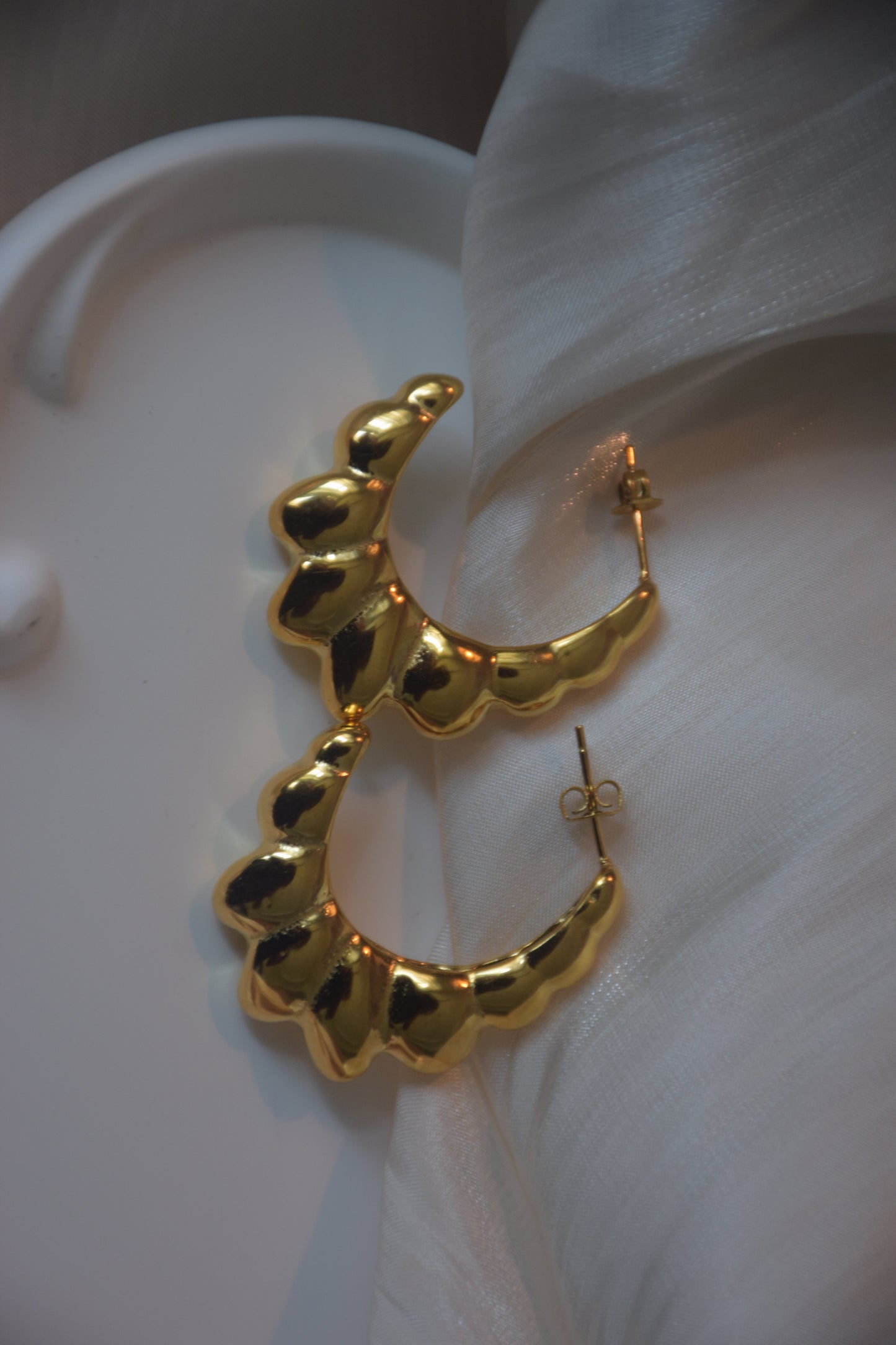gold plated hoop earring