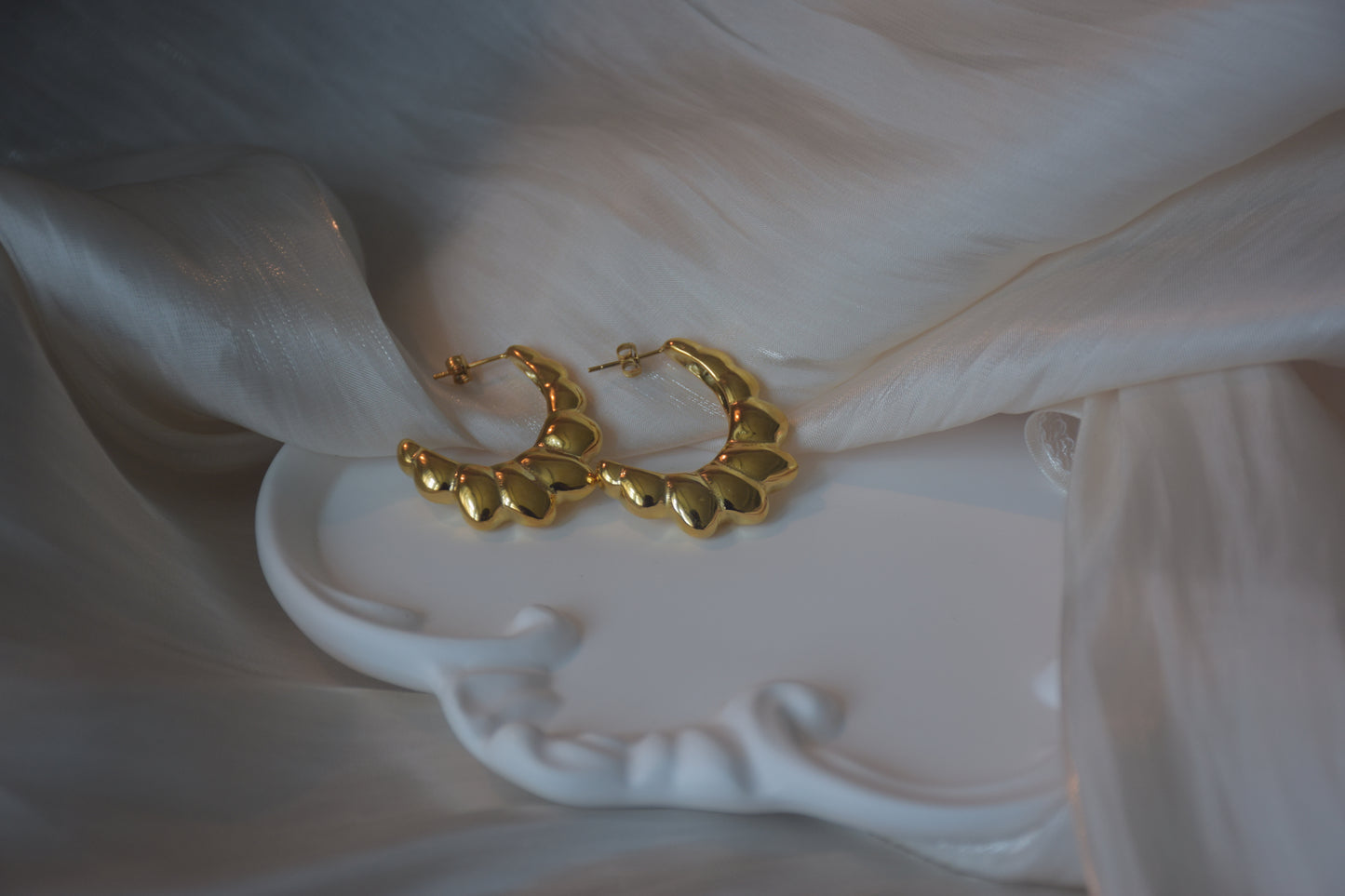 gold plated hoop earring
