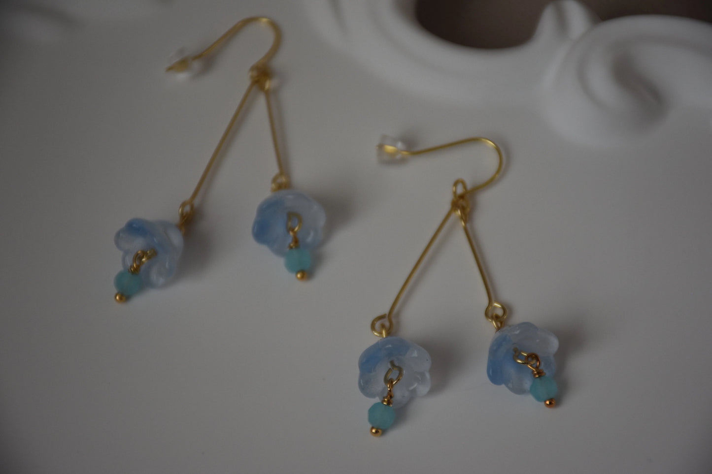 Blue Bell Dangle Earring