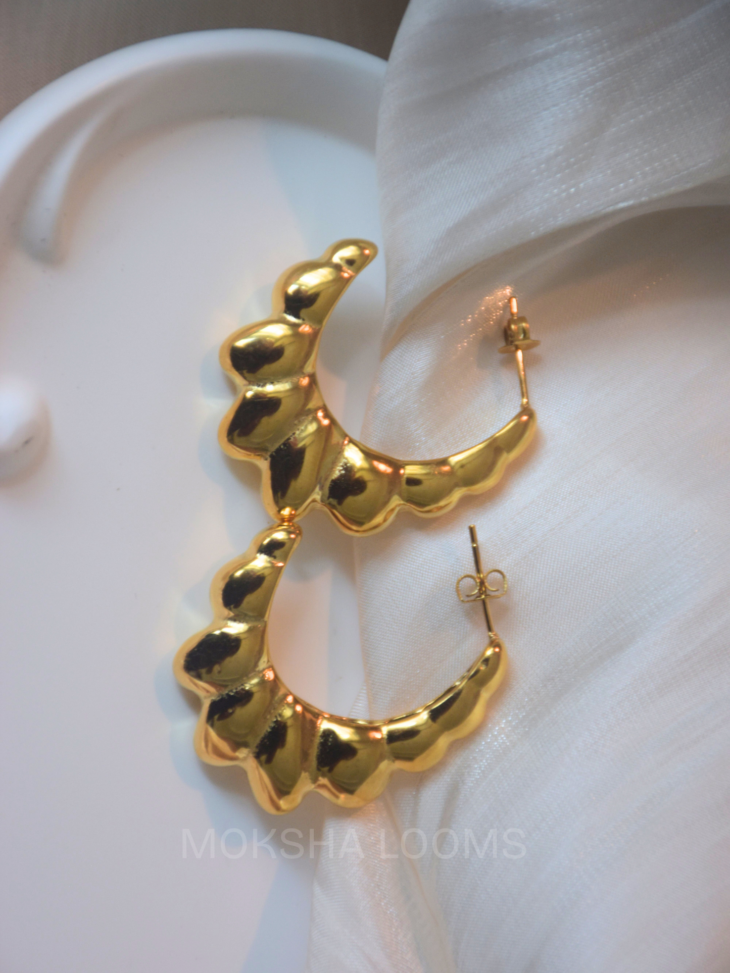 gold plated hoop earring