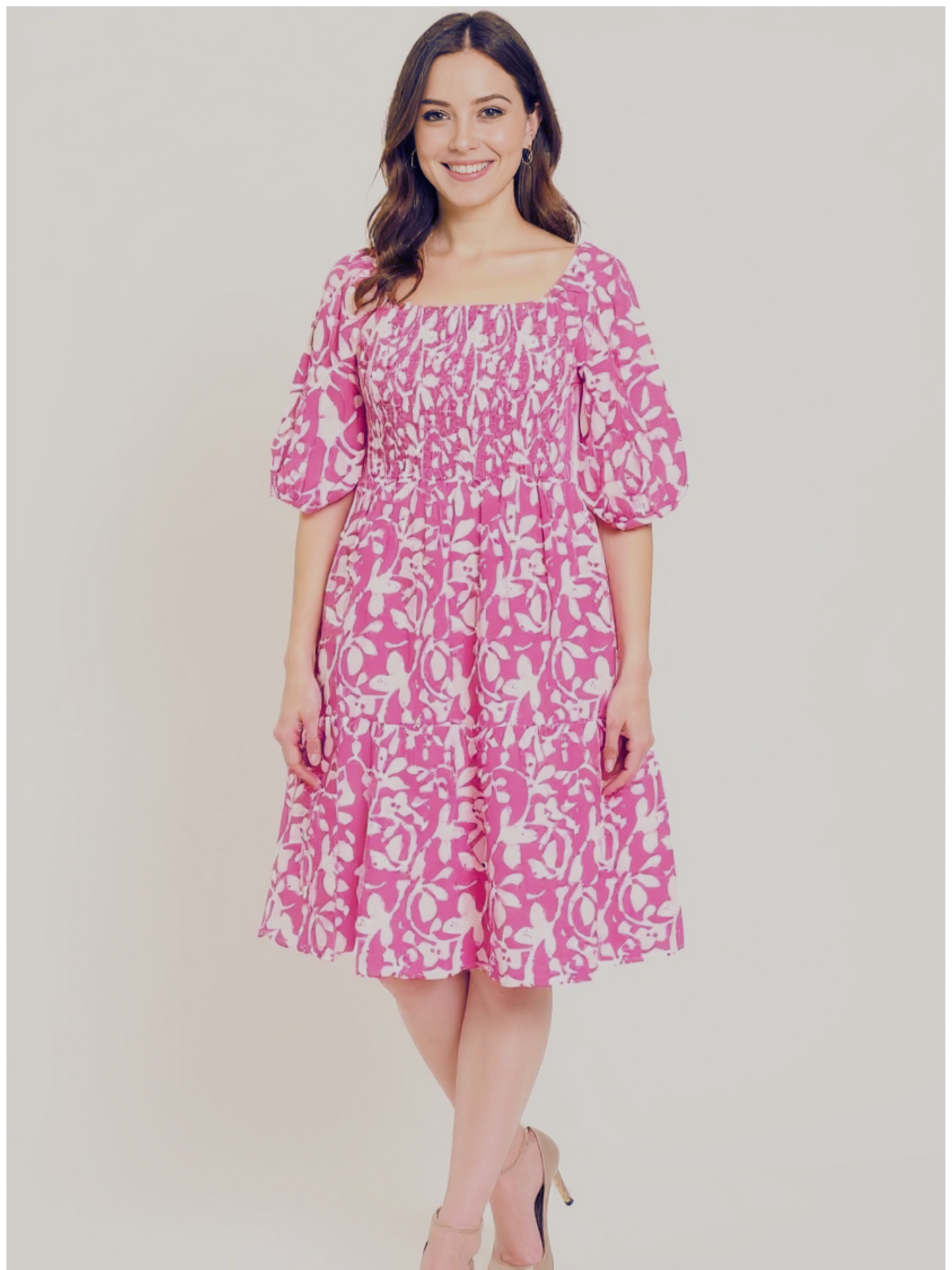 Kiara Midi Rose dress