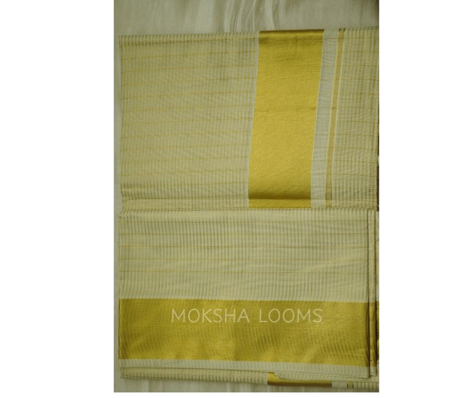 Kerala kasavu saree