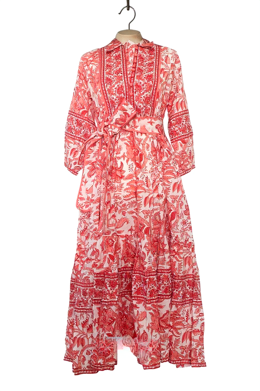 IRA MIDI DRESS: Peach