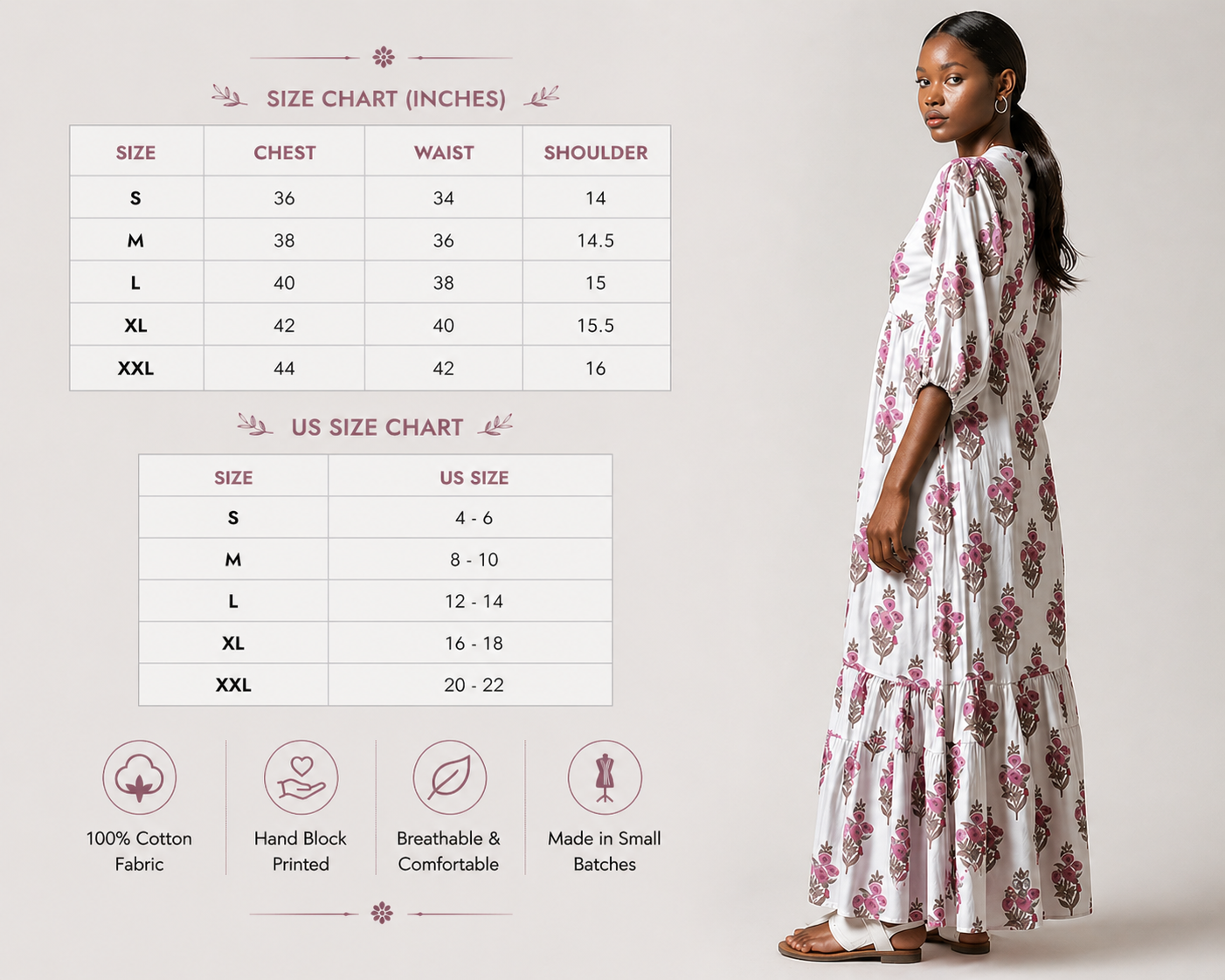 Hand block print dresses USA-AAROHI – Moksha Looms