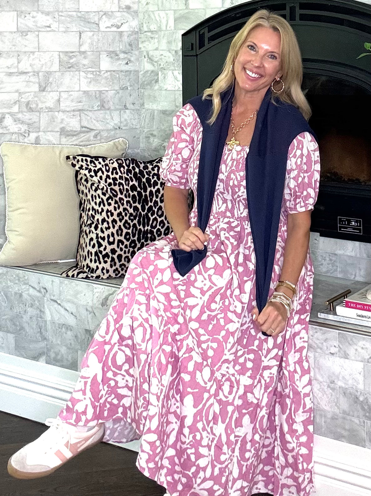 Kiara Midi Rose dress