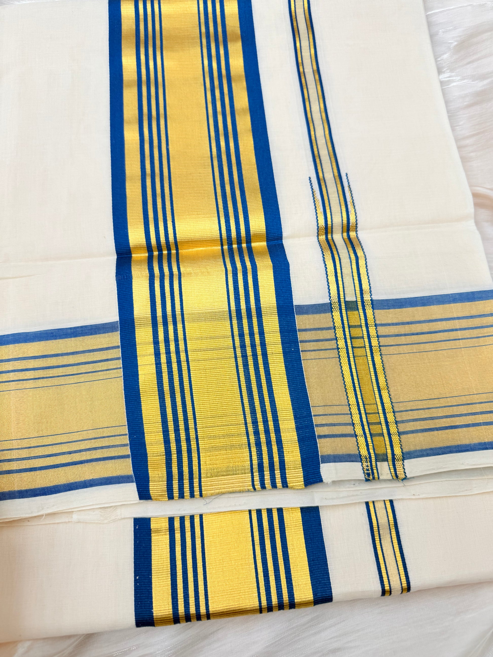 Embrace the spirit of Onam with this authentic handloom Kerala Kasavu saree. Woven with precision, it features the classic cream base and rich golden border that symbolize Kerala’s rich cultural heritage. Handloom kerala kasavu saree