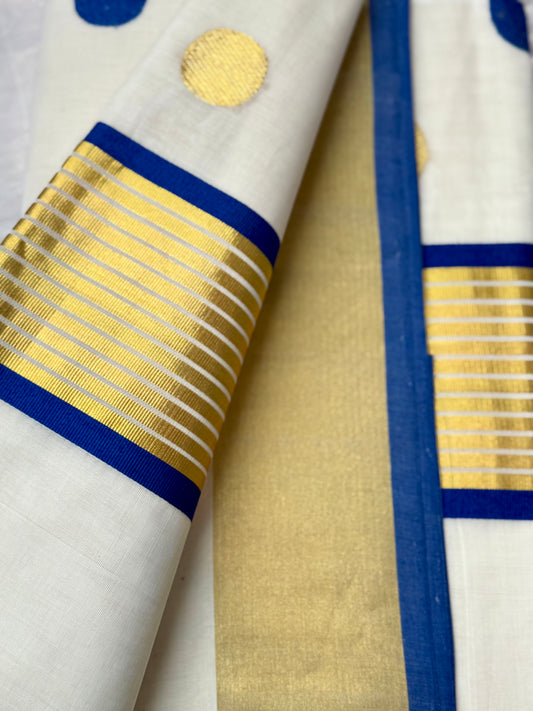 Premium Handloom Cotton Kerala Saree