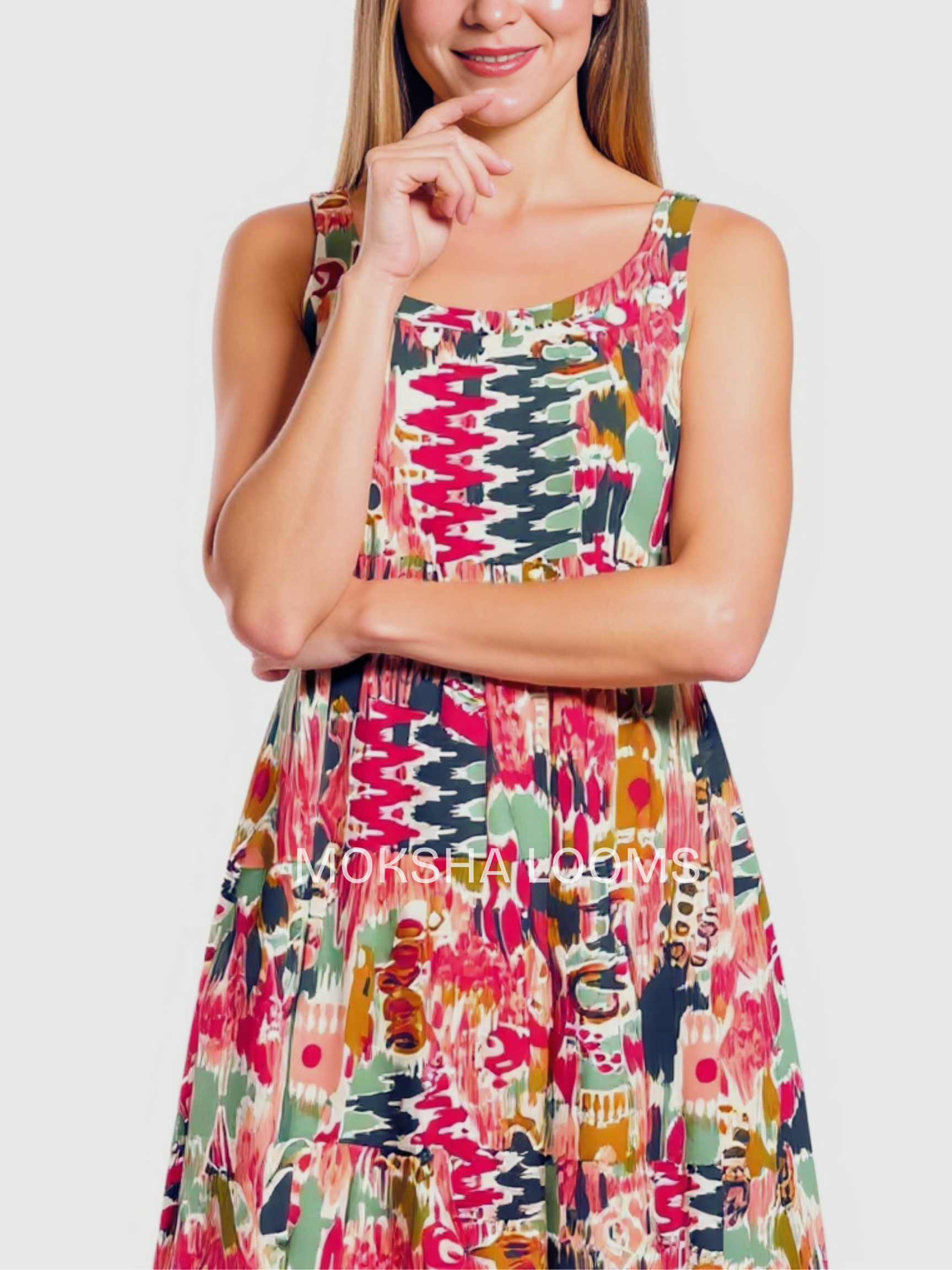 Multi-color spring dress


