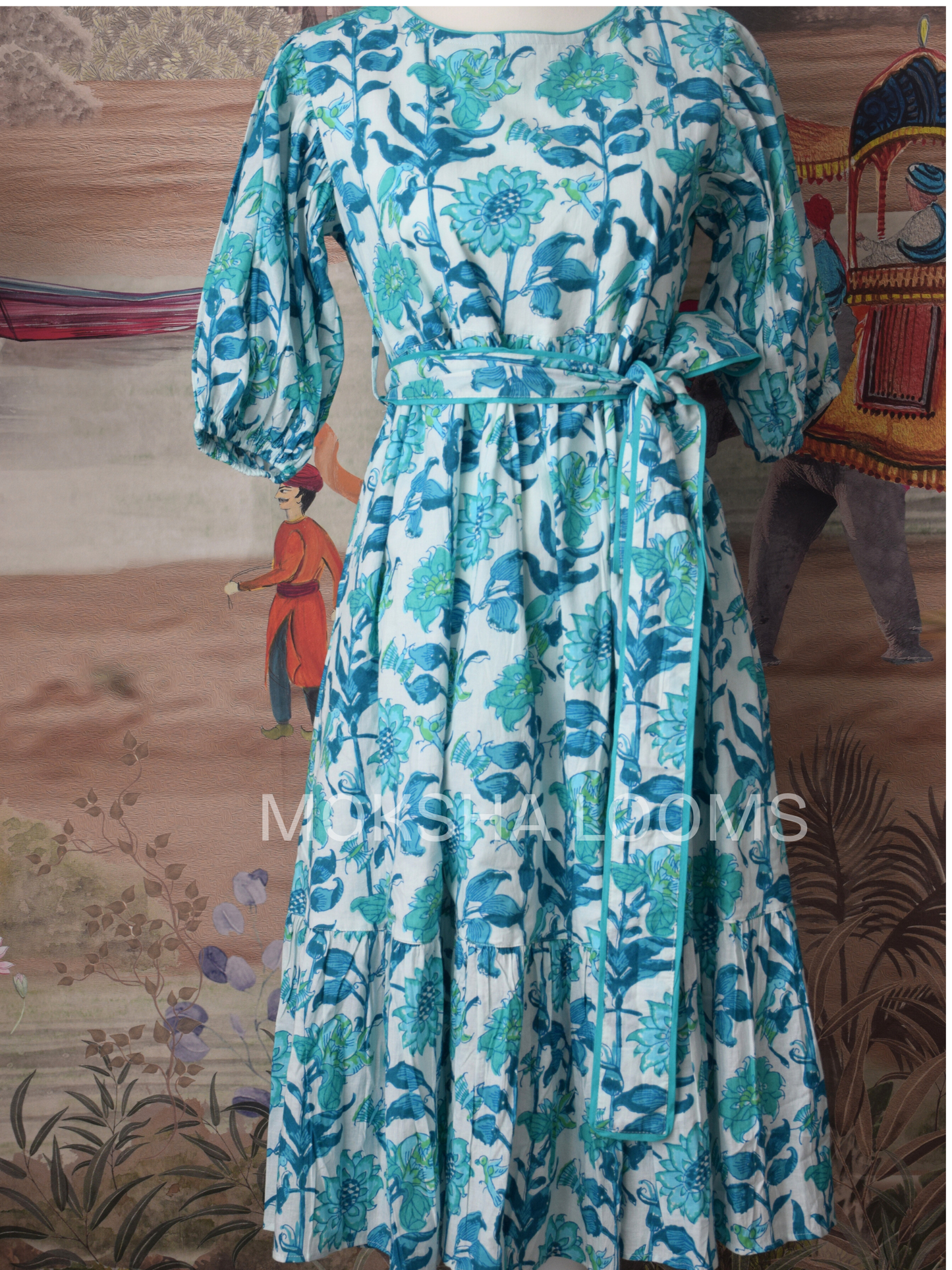 Nila Midi Dress: Turquoise Blue