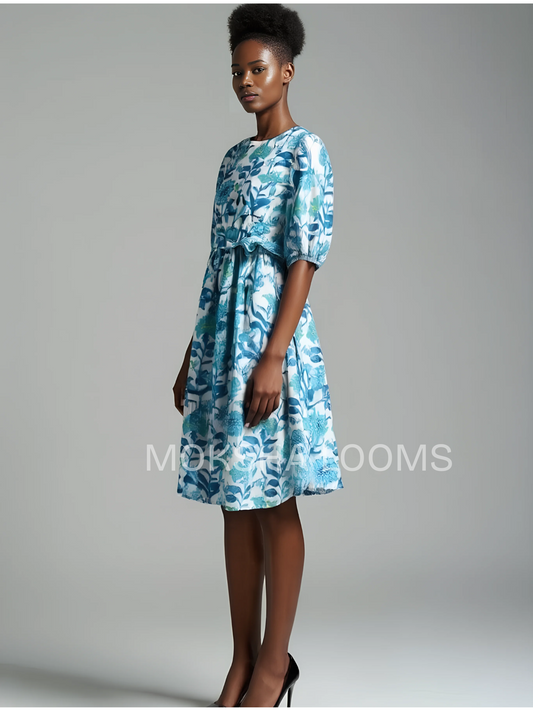 Morning blue dress