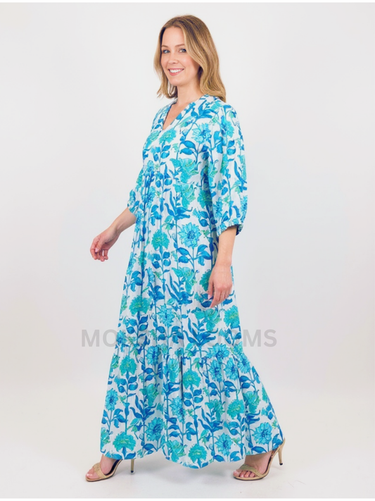 Nila Maxi  dress : Turquoise