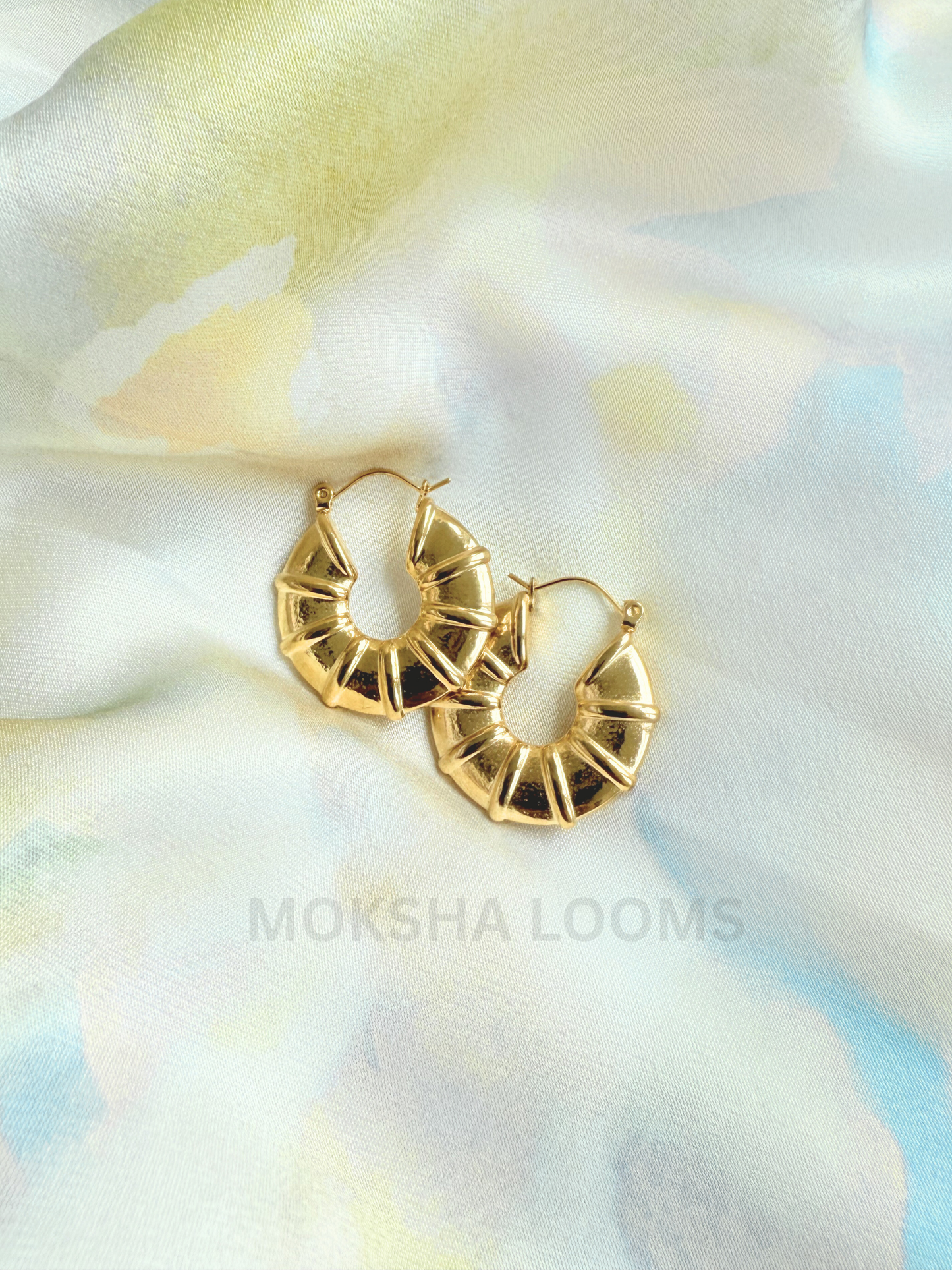 Bamboo Hoop Earring
