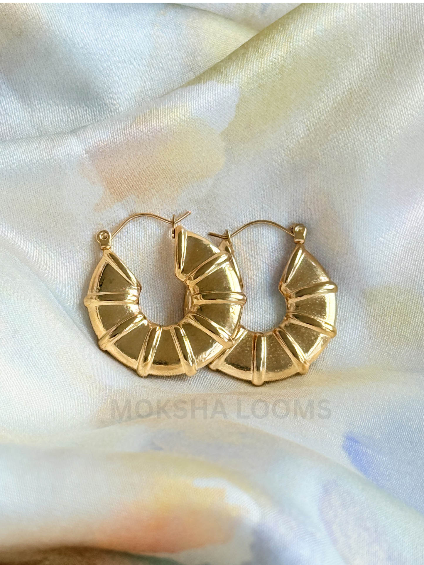 Bamboo Hoop Earring