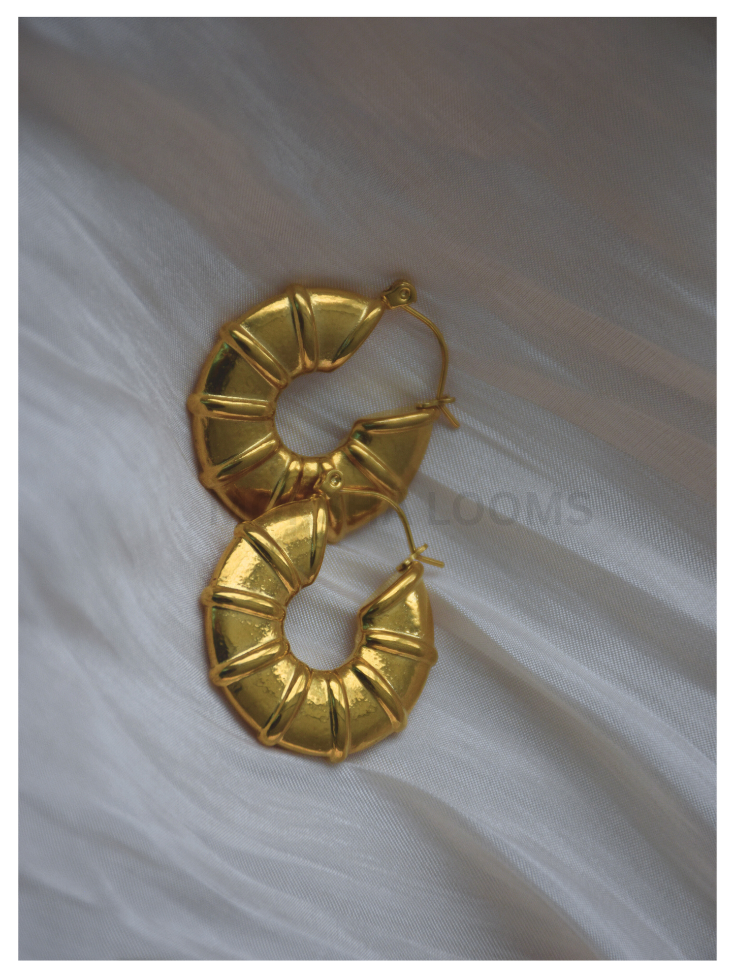 Bamboo Hoop Earring