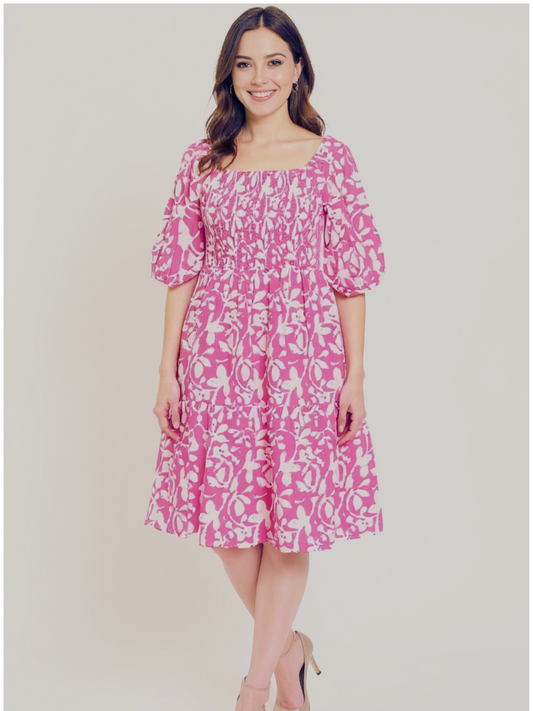 Kiara Midi Rose dress