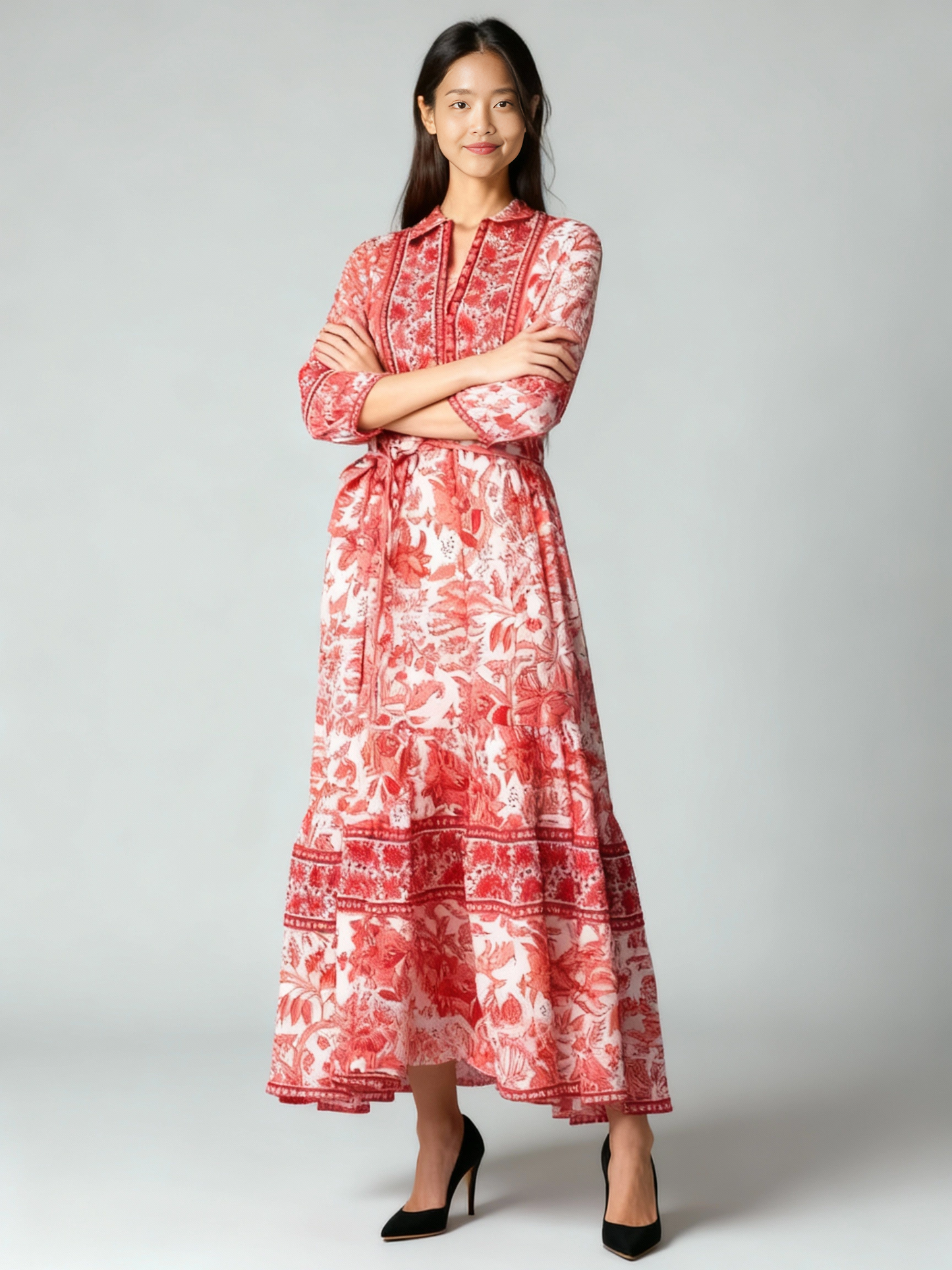 IRA MIDI  DRESS: Peach