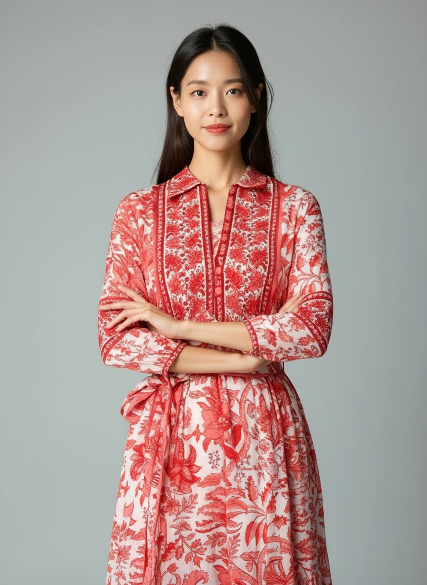 IRA MIDI  DRESS: Peach