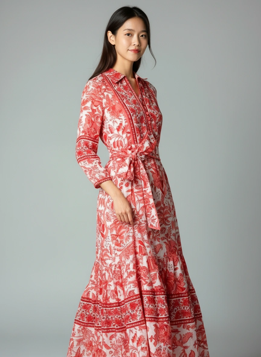 IRA MIDI  DRESS: Peach