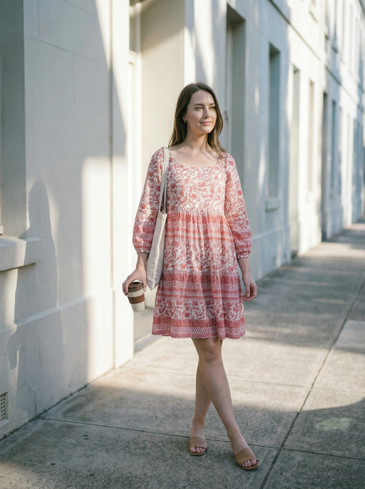 Kiara Mini Dress-Rose Pink