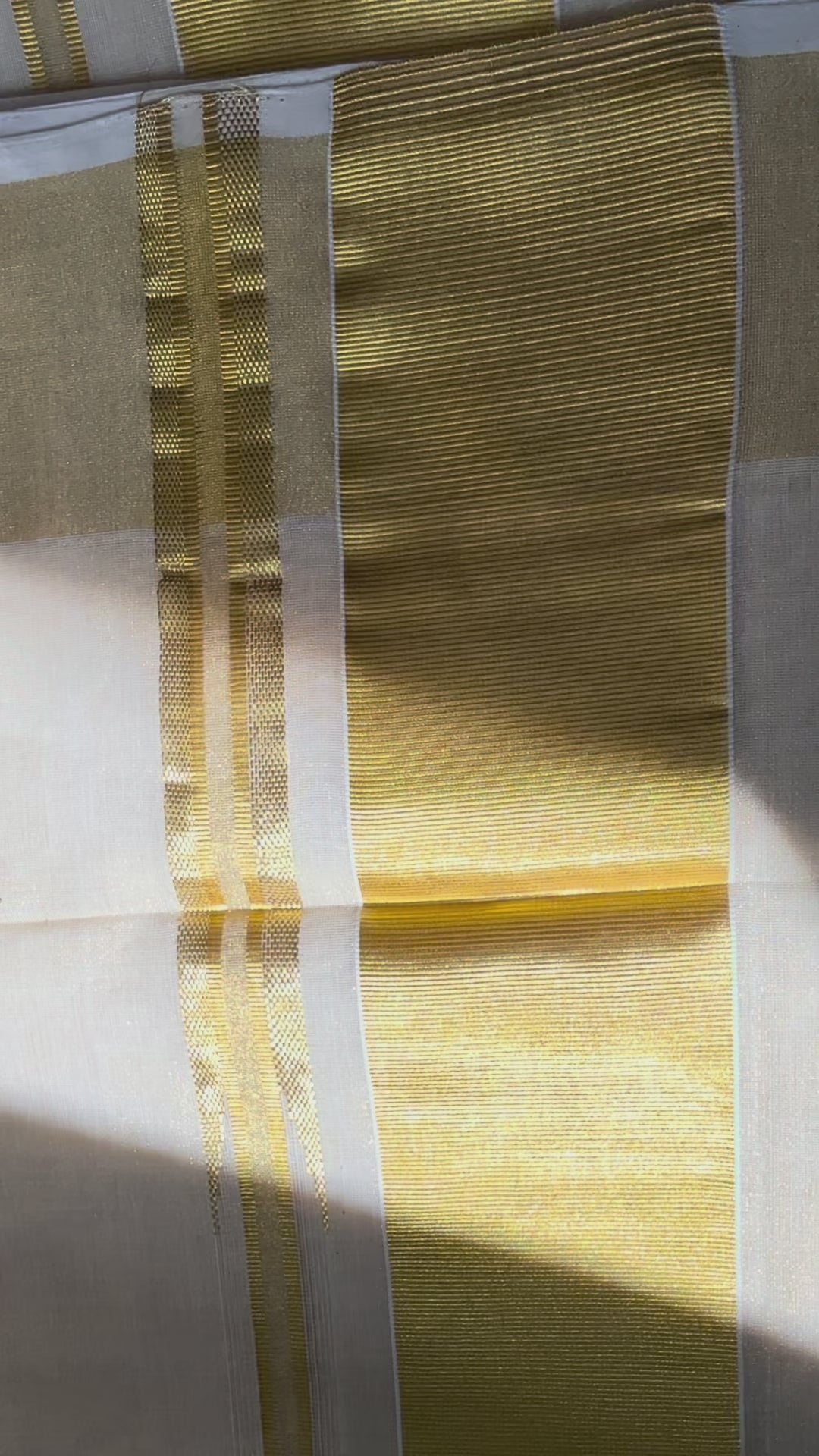 Kerala Tissue Saree with kasavu - Traditional Kerala saree gold border