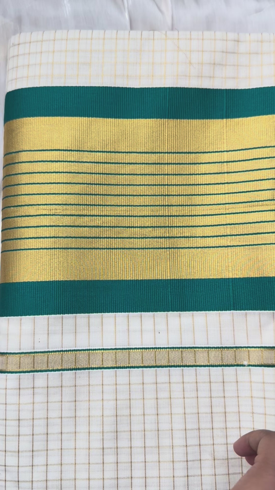 Kerala kasavu microcheck saree



